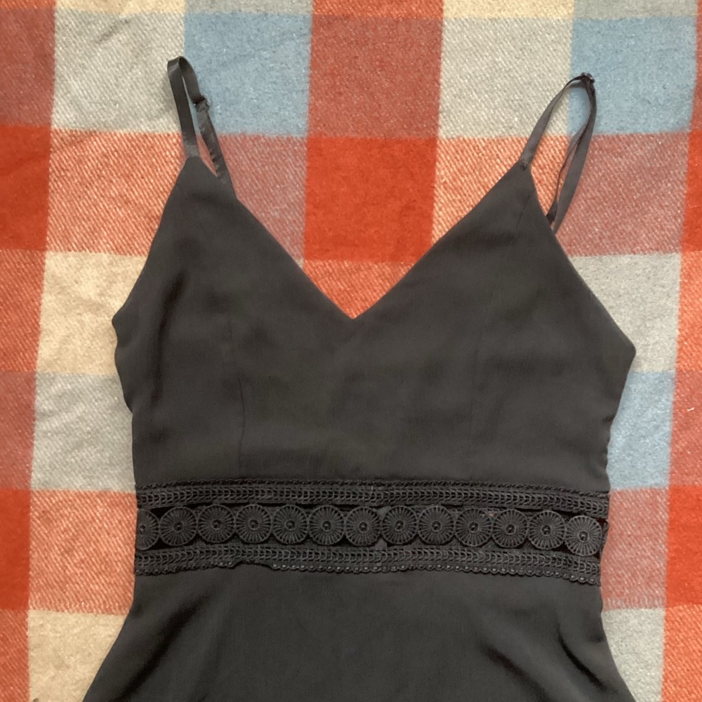 Black Mini Cut Out Lace Dress